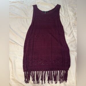 White House Black Market Burgundy Blouse
